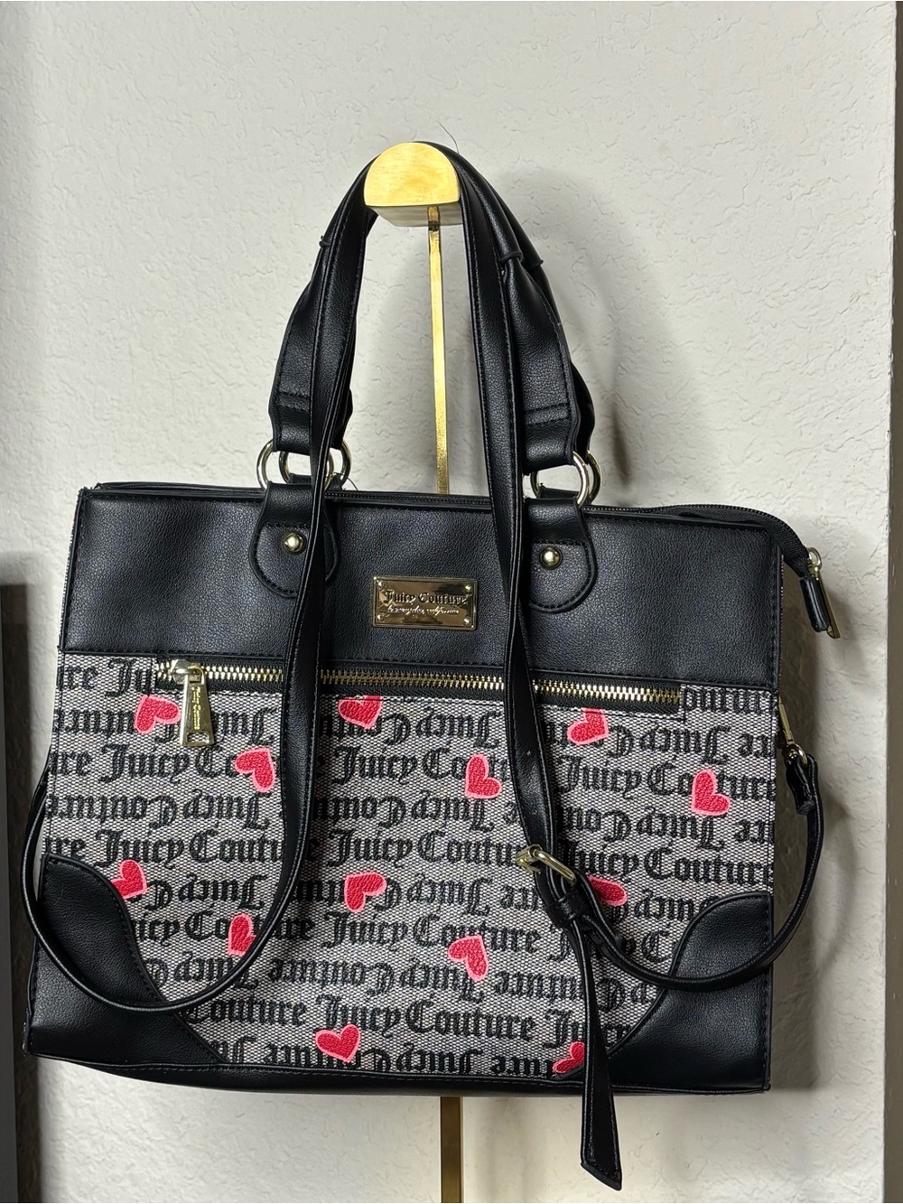 Juicy Couture Y2K Gothic Script Satchel Bag